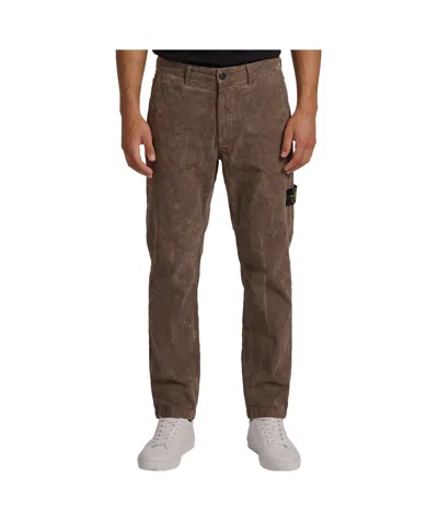 Stone Island Corduroy Trousers Regular Fit Straight Leg In Multi