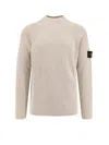 Stone Island Men Certified Virgin Wool And Cotton Sweater In Neutral