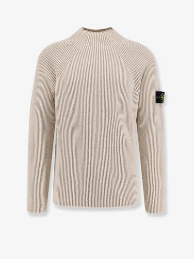 STONE ISLAND CERTIFIED VIRGIN WOOL AND COTTON SWEATER