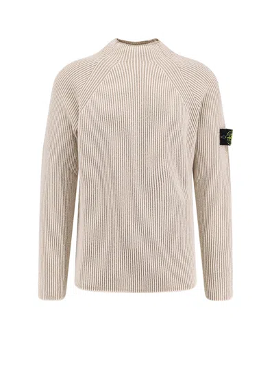 STONE ISLAND CERTIFIED VIRGIN WOOL AND COTTON SWEATER