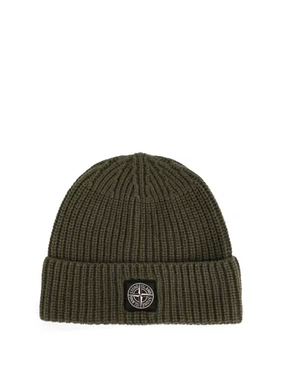 STONE ISLAND CERTIFIED VIRGIN WOOL BEANIE HAT