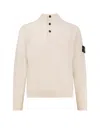 Stone Island Certified Virgin Wool Blend Sweater In Neutral