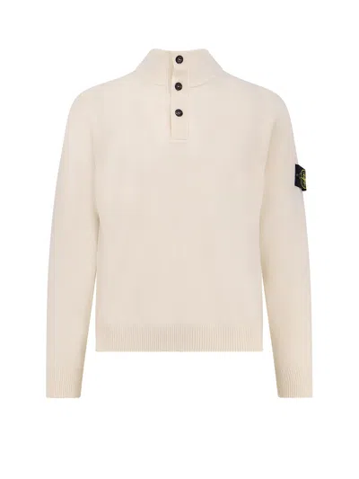 STONE ISLAND CERTIFIED VIRGIN WOOL BLEND SWEATER