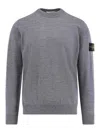 Stone Island Certified Virgin Wool Sweater In Gray