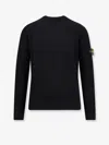 Stone Island Wool Crew Neck Pullover In Black
