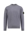 Stone Island Certified Virgin Wool Sweater In Gray