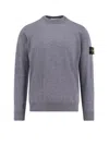 Stone Island Certified Virgin Wool Sweater In Gray