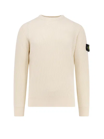 Stone Island Raw Beauty Cotton Fisherman Sweater In Neutral