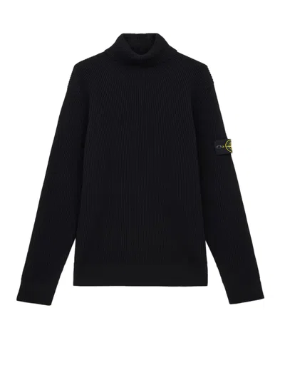 STONE ISLAND CERTIFIED VIRGIN WOOL TURTLENECK SWEATER