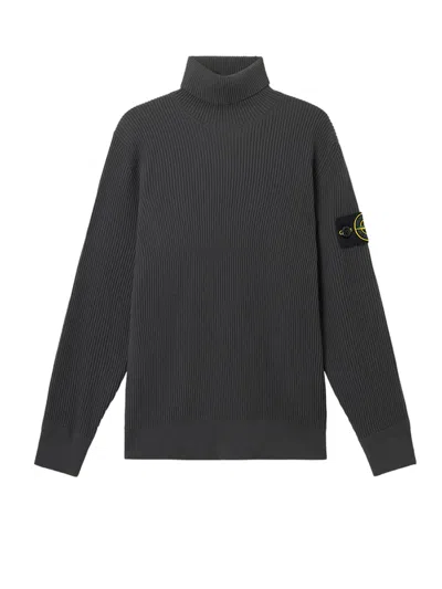 STONE ISLAND CERTIFIED VIRGIN WOOL TURTLENECK SWEATER