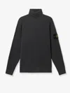 Stone Island Virgin Wool Turtleneck Sweater With Long Sleeves In Gray