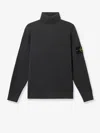Stone Island Virgin Wool Turtleneck Sweater With Long Sleeves In Gray