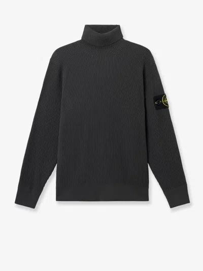 STONE ISLAND CERTIFIED VIRGIN WOOL TURTLENECK SWEATER