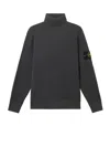 Stone Island Virgin Wool Turtleneck Sweater With Long Sleeves In Gray