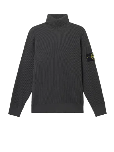 STONE ISLAND CERTIFIED VIRGIN WOOL TURTLENECK SWEATER