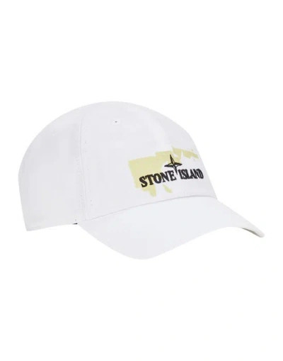 Stone Island Cap White Cotton