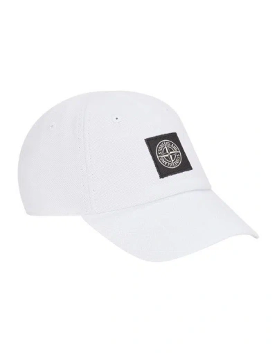 Stone Island Cap White Cotton