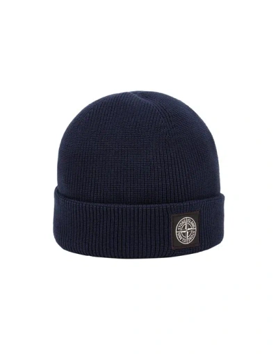 Stone Island Hat Blue Cotton