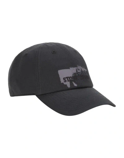 Stone Island Cap Black Cotton