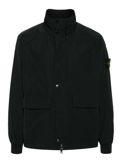 Stone Island Jacket With Patch Pockets In Black