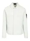 Stone Island Point Collar Jacket Long Sleeves Buttons In Blue