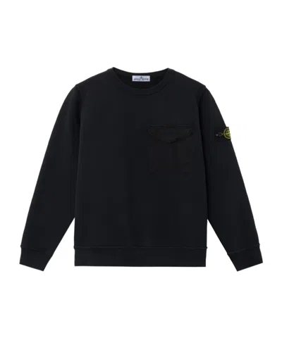 Stone Island Chest-pocket Sweatshirt In Black