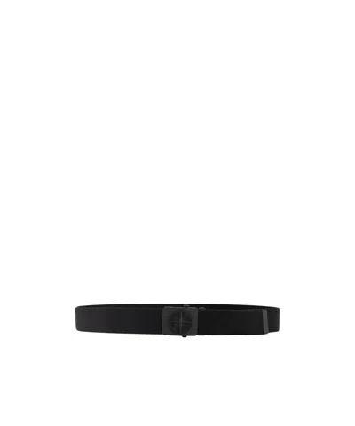 Stone Island Kids' Classic Belt In Transparent