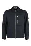 Stone Island Black Regenerated Nylon Metal Econyl Overshirt In Black