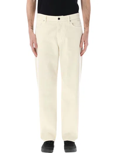 Stone Island Classic Cotton Jeans For Men In White