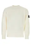 Stone Island Crew Neck Sweater With Ribbed Cuffs And Hem In Neutrals