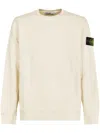 Stone Island Textured Knitwear Sweater With Logo Patch In Yellow