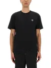 Stone Island Compass Patch Cotton Jersey T-shirt Clothing In Black