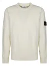 Stone Island Ribbed Knit Sweater With Crew Neckline And Logo Patch In Multi