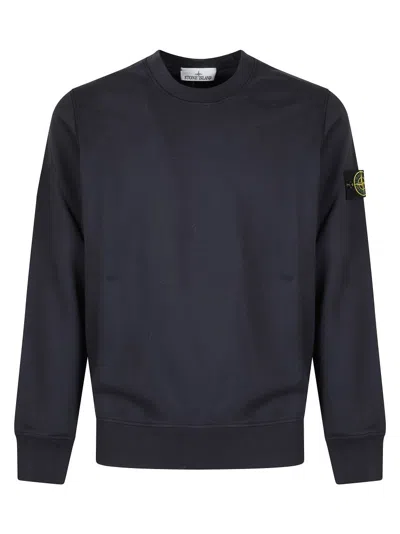 STONE ISLAND CLASSIC CREW NECK SWEATER WITH LOGO PATCH DETAIL