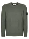 Stone Island Malfilé Cotton Fleece Sweatshirt In Green