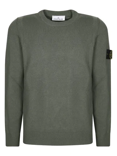 STONE ISLAND CLASSIC CREW NECK SWEATER WITH RIBBED DETAILING