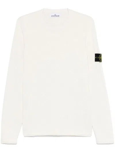STONE ISLAND CLASSIC CREW NECK SWEATER WITH RIBBED-KNIT EDGES