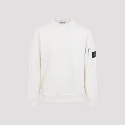 Stone Island Classic Crew Neck Sweatshirt For Men In Nude