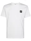 Stone Island White Short-sleeve T-shirt With Compass Patch In White