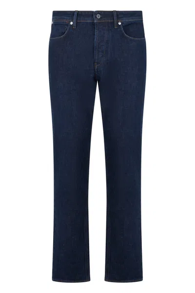 Stone Island Classic Denim Cotton Jeans - Slim Fit In Blue