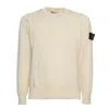 Stone Island Classic Fit Crew Neck Sweater With Distinctive Badge In Nude