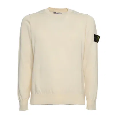 STONE ISLAND STONE ISLAND CLASSIC FIT CREW NECK SWEATER WITH DISTINCTIVE BADGE