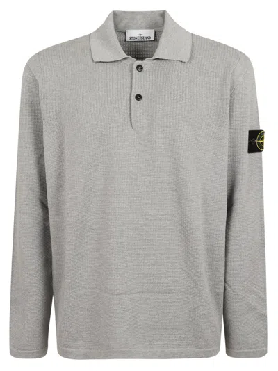 Stone Island Classic Fit Organic Cotton Sweater In Gray