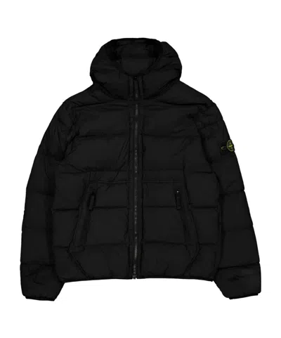 Stone Island Classic Hooded Down Jacket In White