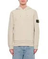 Stone Island Classic Hooded Sweatshirt With Kangaroo Pocketlogo Patch In Neutrals