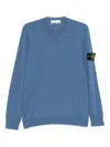 Stone Island Classic Long-sleeve Crew-neck Sweater In Blue