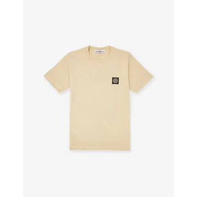 Stone Island Kids' Classic Short-sleeve Cotton-jersey T-shirt 2-12 Y In Sand