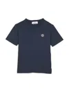 Stone Island Classic Small Logo Tee In Blue
