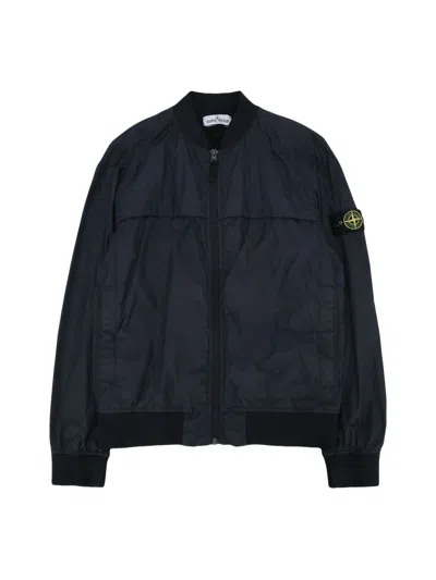 Stone Island Coach Jacket With Wind Resistance And Anti-drop Crinkle Reps Ny In Blue