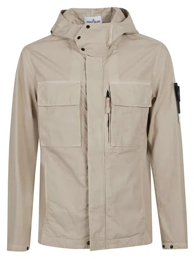 Stone Island Coat In Neutral